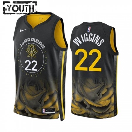 Dres Golden State Warriors Andrew Wiggins 22 Nike 2022-23 City Edition Crno Swingman - Dječji